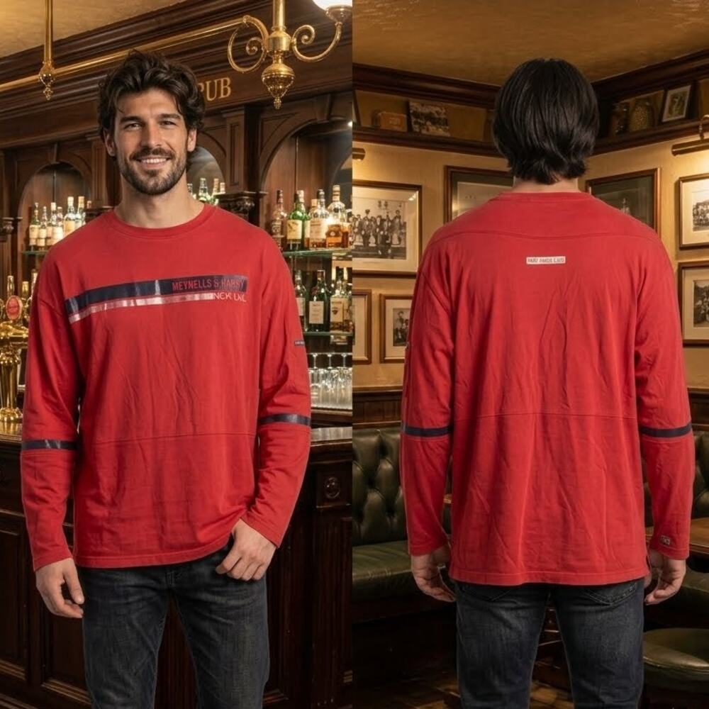 Vintage Reynolds & Perry RP55 Nex-Lvl Shirt Mens XXL 50-52 Red Long Sleeve